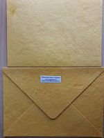Natuurpapier enveloppen 16 X 22.8 cm zijde geel